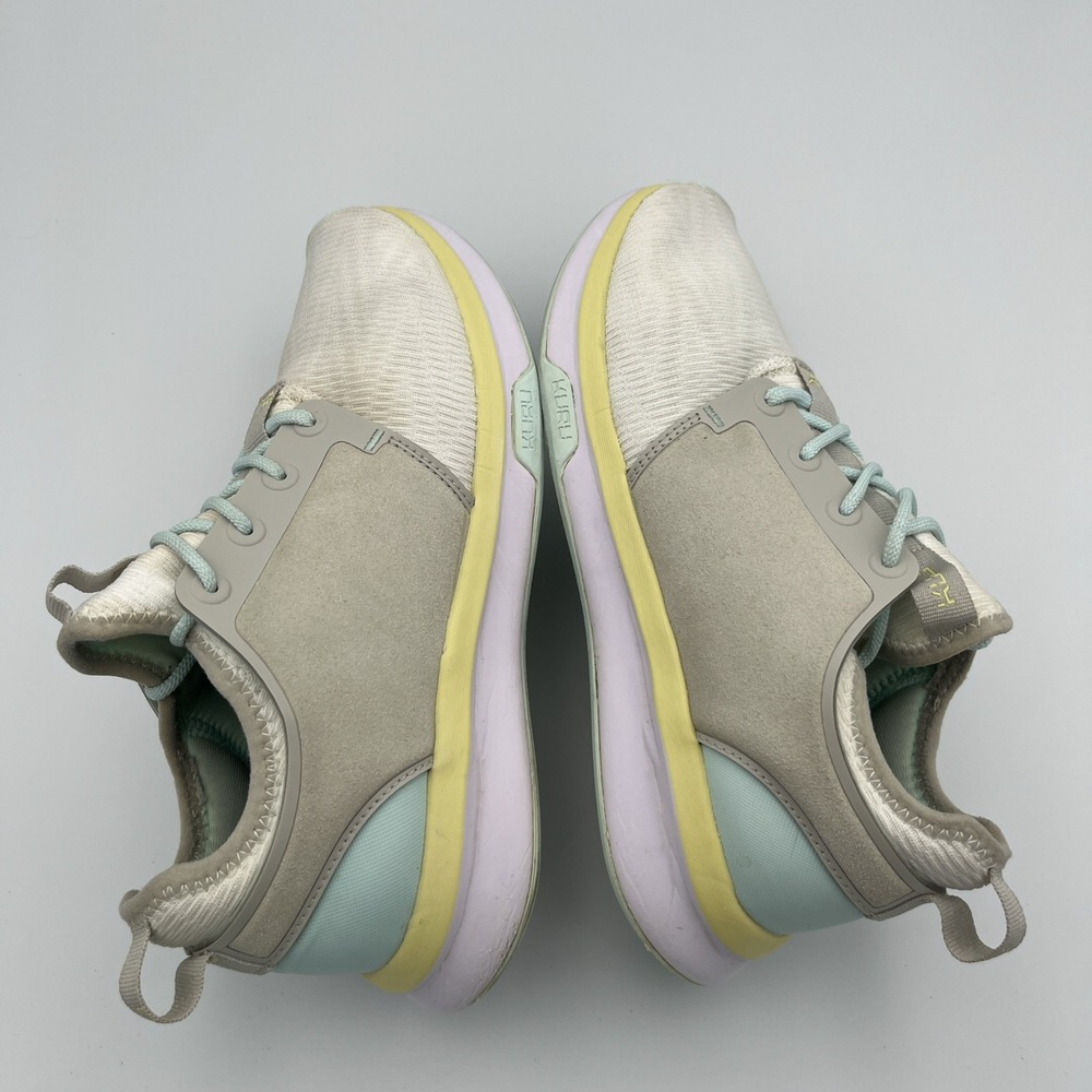 Kuru Atom Cloud Sneakers Womens 8.5 Gray Yellow Lace Up Athletic‎ Running Shoes - Picture 6 of 14